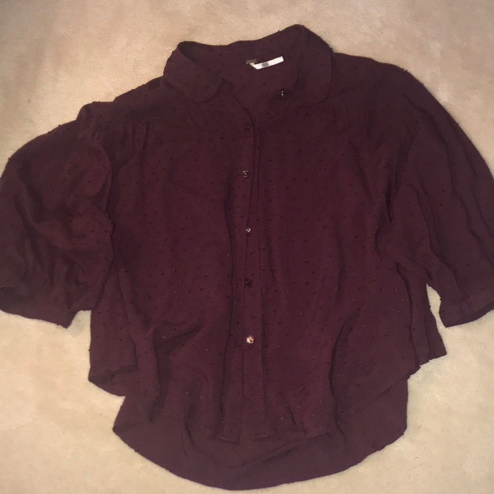 Free People Button Up Top